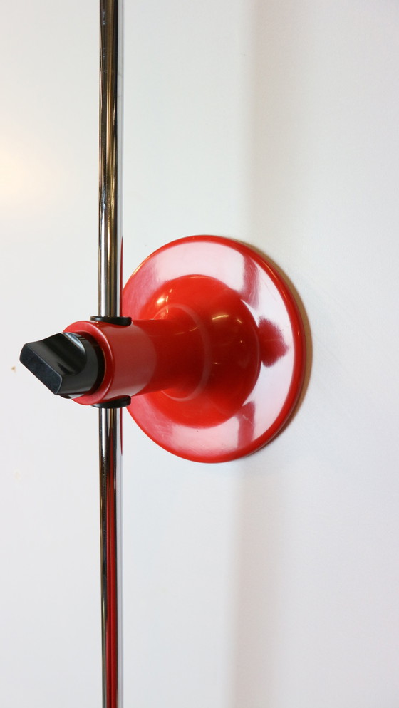 Image 1 of Lampe murale rouge en forme d'araignée de Joe Colombo pour O-Luce, 1965
