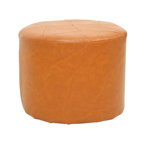 Image 1 of Pouf vintage Marron Skai Stermotif