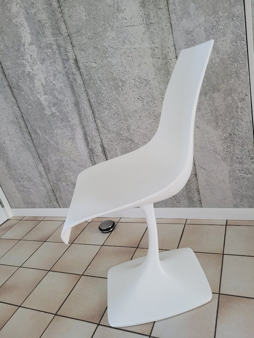 6 witte MAO epoxy stoelen 