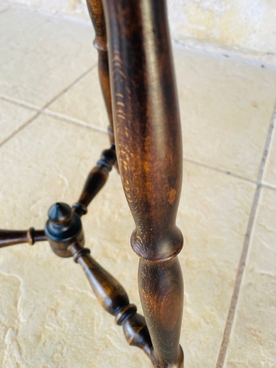 Image 1 of Vintage, Turned Wood,Walnut Stool