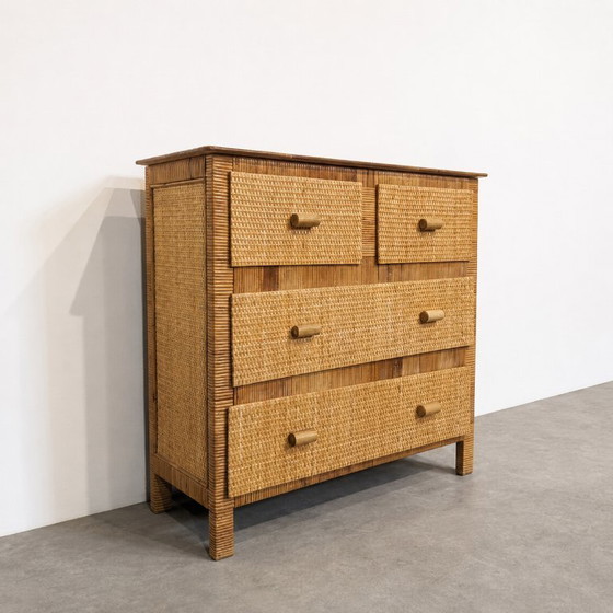 Image 1 of Vintage ladekast van rotan in Riviera-stijl, jaren 70