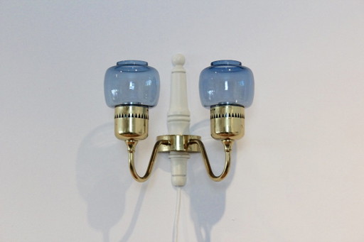 Hans Agne Jakobsson Messing Wandlamp Model T-526 voor Markaryd, Zweden