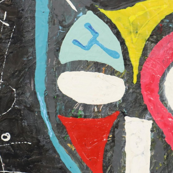 Pittura Astratta Gufo su Tela Arte Contemporanea 55cm – Dipinti e disegni, Canvas (photo 7 of 15)