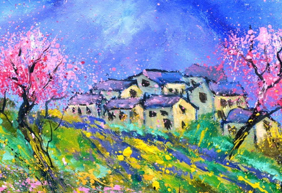 Blooming Cherrytrees in Provence – Paintings & Drawings, Canvas (photo 3 of 5)
