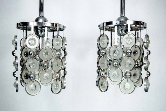 Image 1 of Pair of Pendant Lights by Oscar Torlasco, Italy, 1970s