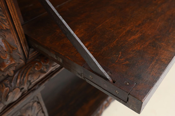 Image 1 of 16th Century Italian Renaissance Cabinet in Walnut with Rich Carvings