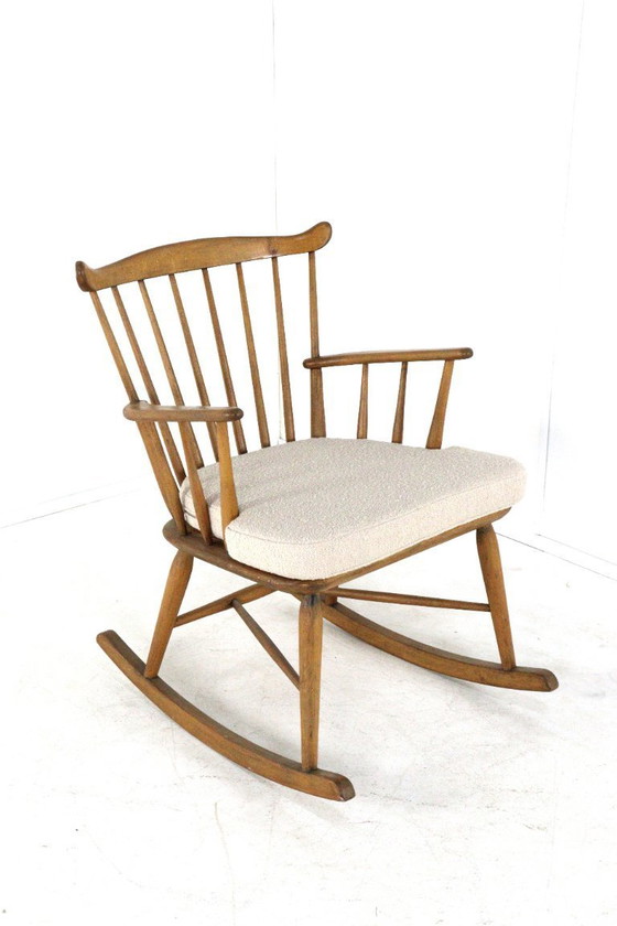 Image 1 of Børge Mogensen for FDB Møbler rocking chair armchair vintage