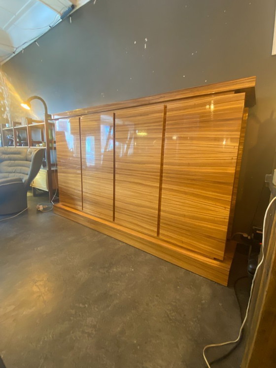 Image 1 of Unique wall unit in zebrano wood