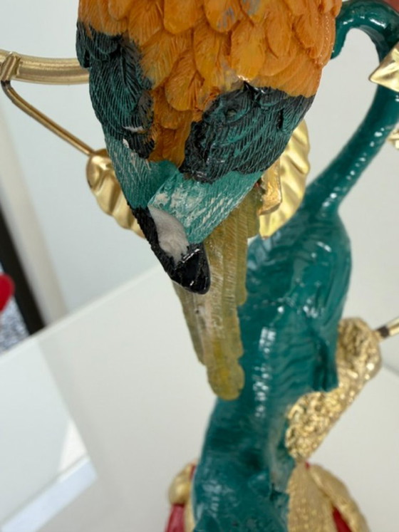 Candelabro ecléctico con tigre y loro – Portavelas, Plastic, Metal (photo 11 of 15)