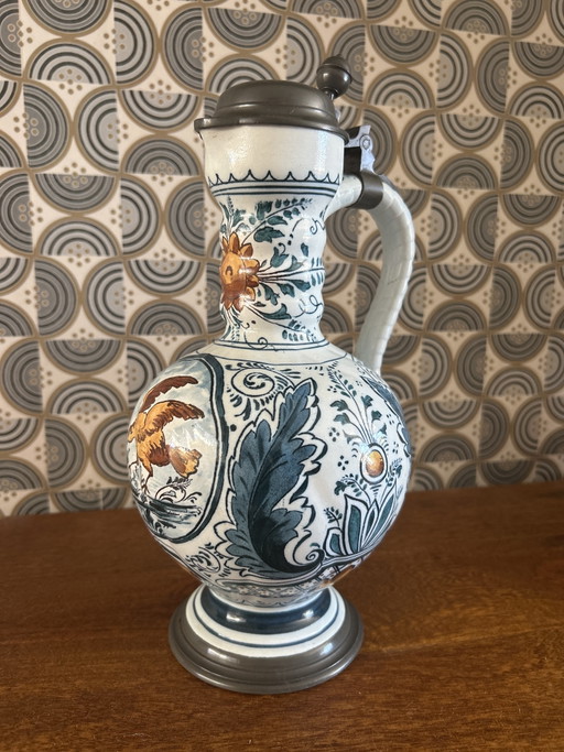 Brocca da birra antica Villeroy & Boch – tafelaccessoires, Ceramic, Metal (photo 2 of 5)