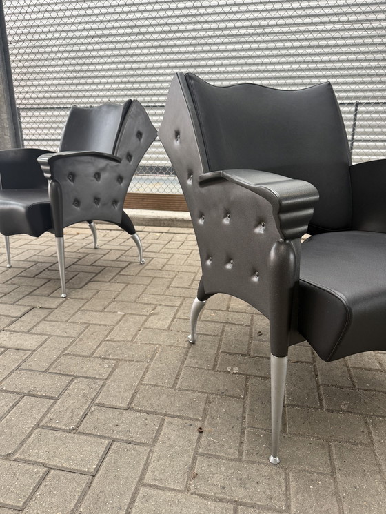 Image 1 of 2x poltrone lounge Bořek Šípek Maletak per Maletti, anni '90