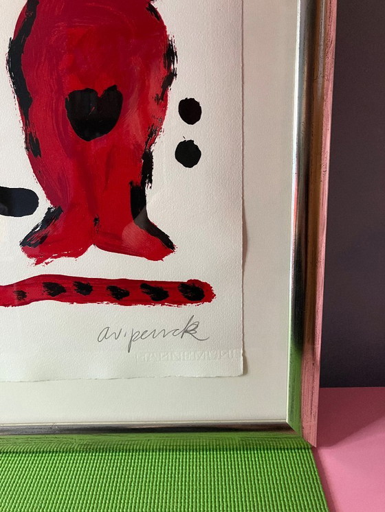 Image 1 of Originele grafiek/zeefdruk A.R.Penck gesigneerd met lijst