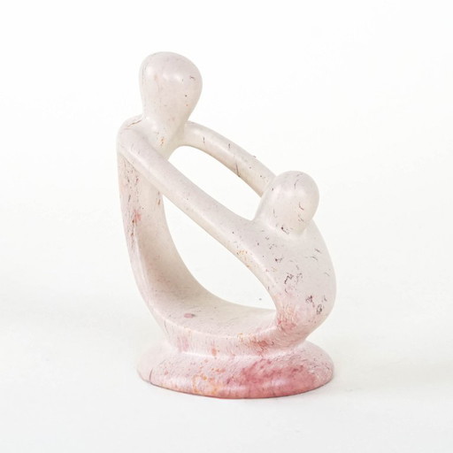 Sculpture abstraite représentant une figure avec un enfant, design danois, années 1980, fabriquée au Danemark