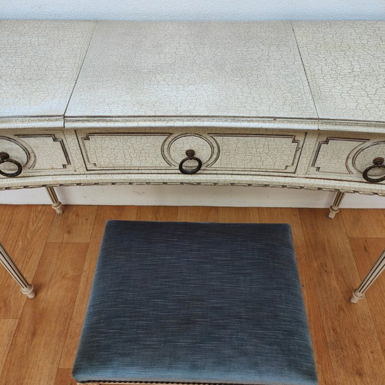 Image 1 of Vintage kaptafel sidetable make up tafel bureau met spiegel