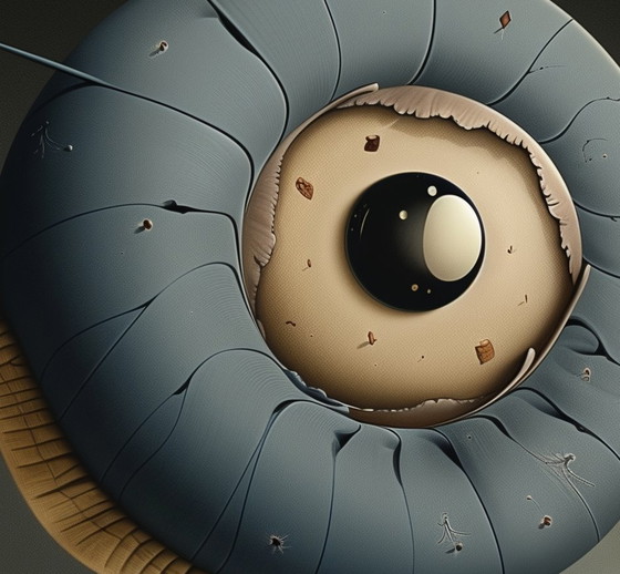 Image 1 of Unique Edition: High-Quality Giclée - Monsieur Escargot and the Eye of Quantum Consciousness