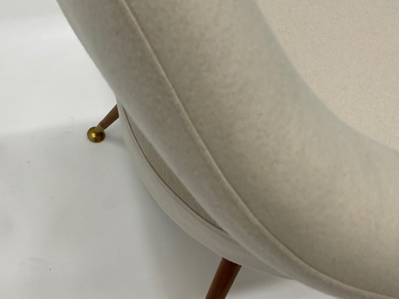 Image 1 of Pair of Rare Italian Mid-Century Lounge Chairs in the style of Model DU 55 P by Gastone Rinaldi