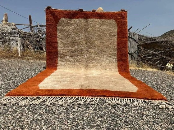 Tapis Mrirt marocain terracotta et beige 340x230 cm – motif encadré – Laine, Coton, Bohemian (photo 15 of 15)