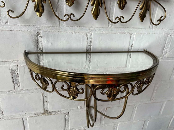 Image 1 of Vintage mirror and console - Deknudt - 60s/70s