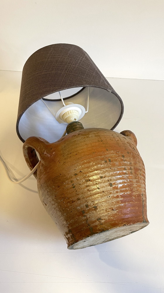 Image 1 of Vintage French Pottery Lamp