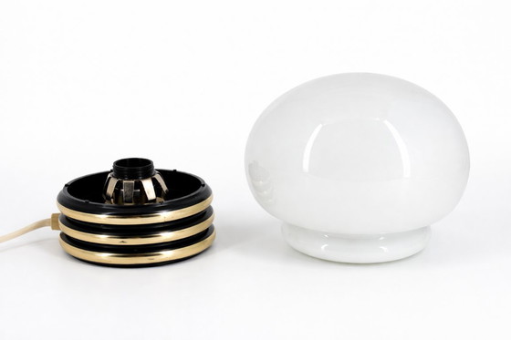 Image 1 of Vintage Mushroom Table Lamp – Opaline Glass – 1970s Space Age Style