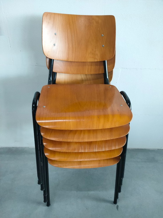 Image 1 of Vintage jaren 70 schoolstoelen (stapelbaar)