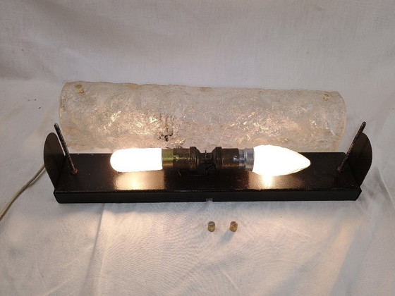 Image 1 of Vintage brutalistische wandlamp J.T. Kalmar Oostenrijkse lamp uit het midden van de 20e eeuw