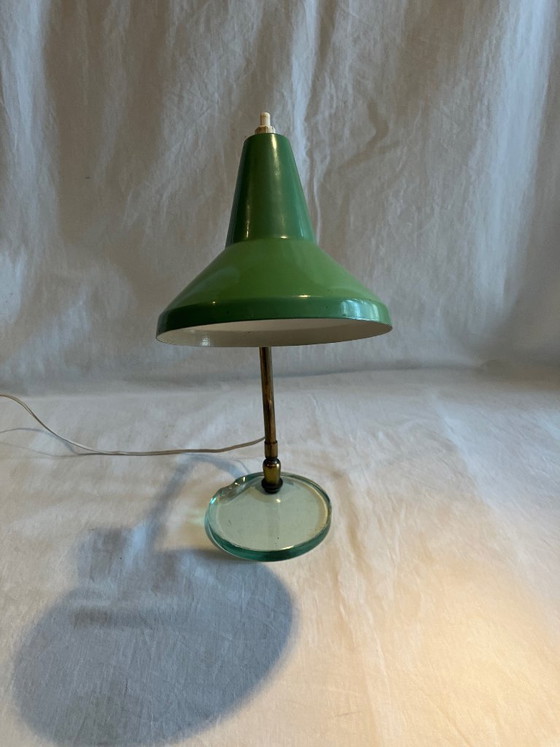 Vintage brass and glass table lamp – Metal (photo 9 of 15)