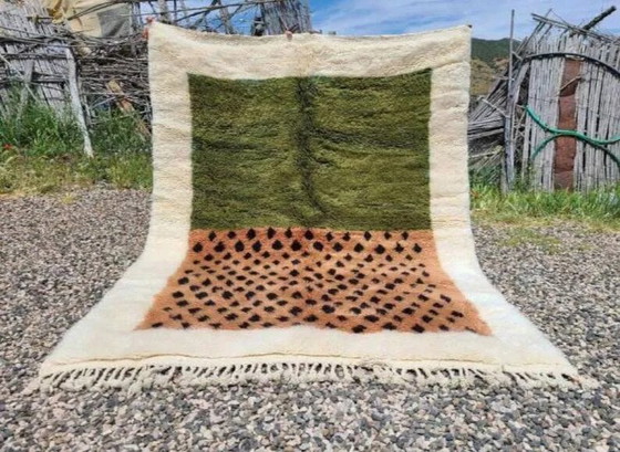 Tappeto Mrirt marocchino verde oliva e terracotta 360x240 cm – motivo grafico – Tappeti, Lana, Cotone (photo 8 of 9)