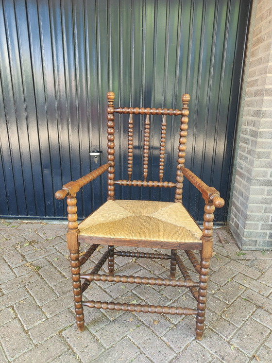 Ensemble unique de 2 chaises bobbin avec une petite table – Chaises & fauteuils, Rattan, Wood (photo 6 of 7)