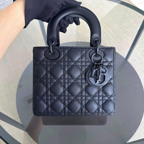 Image 1 of DIOR LADY SMALL MYABC FLAP - PELLE DI VITELLO CANNAGE CON FERRAMENTA NERA