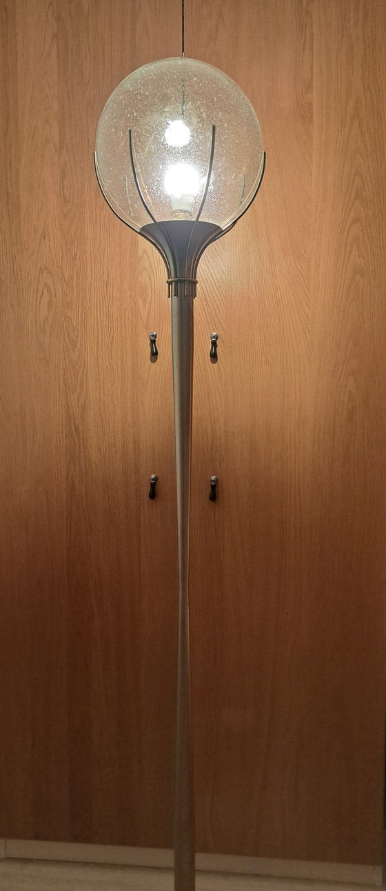 Image 1 of Lampada da terra in ottone e vetro di Angelo Brotto per Esperia, Italia, anni '60 | Design moderno di metà secolo