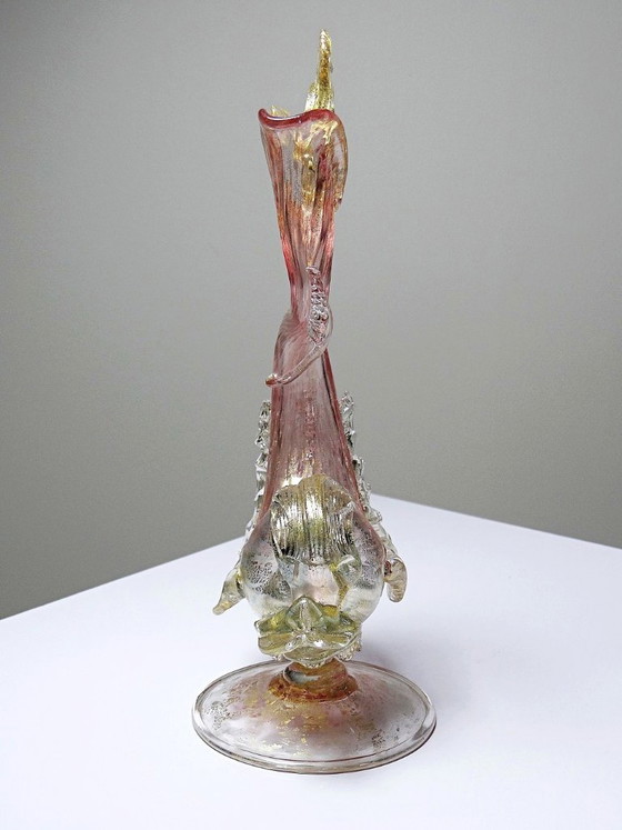 Dolfijn Aiguière van Antonio Salviati in Murano glas, 19e eeuw – Glaskunst (photo 5 of 15)