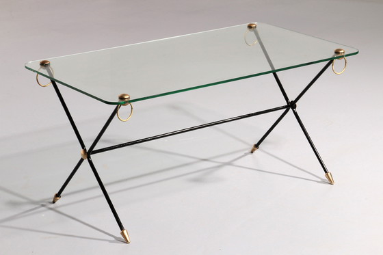 Image 1 of Jacques Adnet X-Base Coffee Table, 1960 Vintage Design