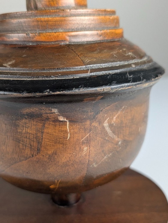 Image 1 of Pair of Adjustable Wood Table Lamps, 1970s