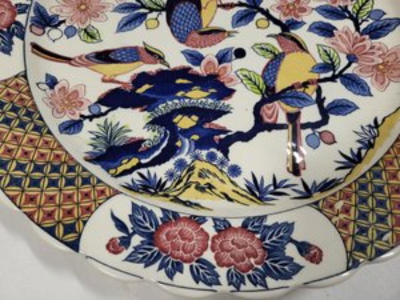 Image 1 of Large porcelain dish, Imari design Japan