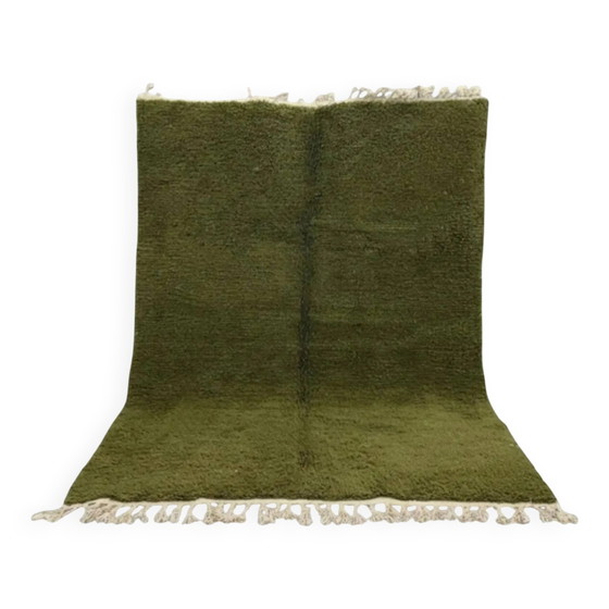Lot de 3 Tapis verts faits main – 2x (2.5x1.5 m) + 1x (3x2 m) – Wool, Cotton (photo 2 of 11)