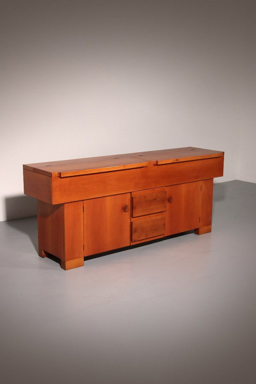 Buffet Torbecchia en noyer par Giovanni Michelucci pour Poltronova, 1964