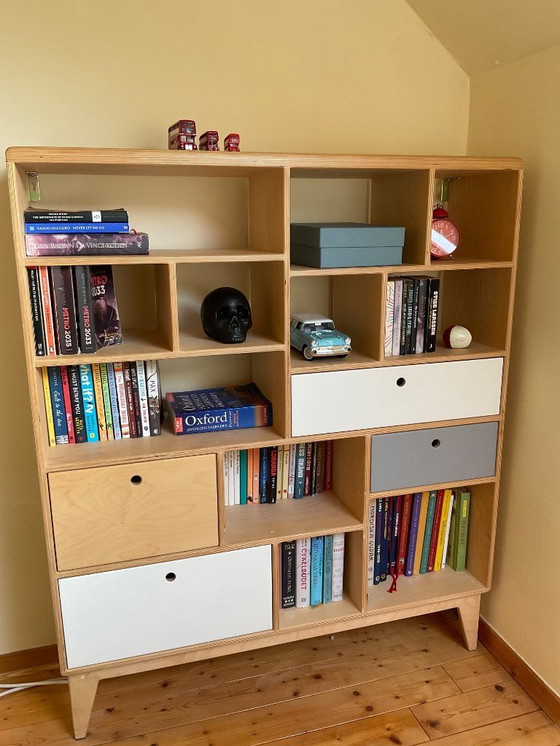 Image 1 of Bibliothèque en contreplaqué