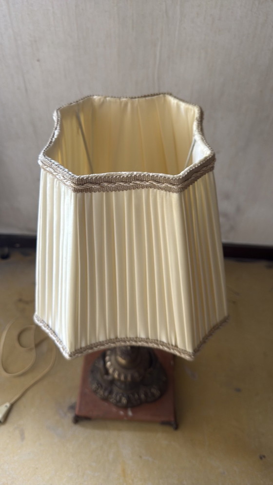 Image 1 of Lampen voet marmer koper