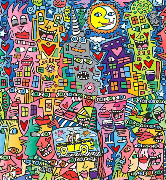 Image 1 of James Rizzi „Das Beste aus dem Leben machen“ – Poster 70 x 100 cm