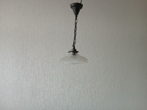 Suspension Holopane France - Art Déco