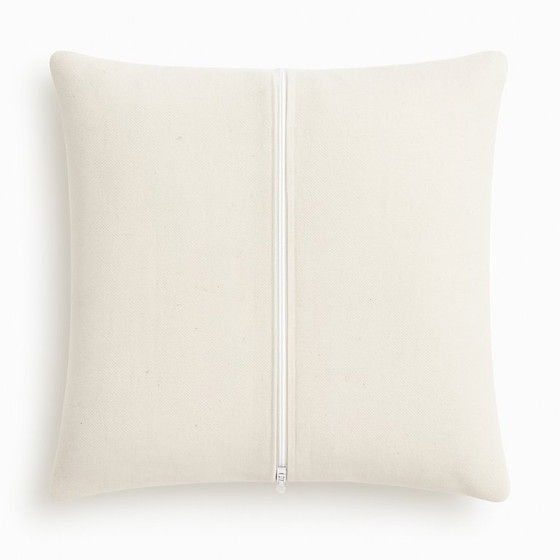 Image 1 of Fodera per cuscino in lana egiziana fatta a mano 40x40 cm – Grigio, blu e ruggine – Design geometrico – Cerniera sul retro