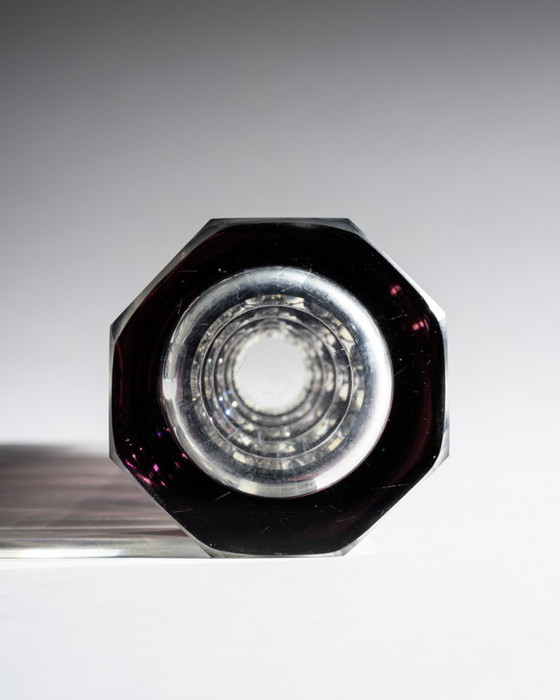 Image 1 of Block Vase Duo Ilm-Kristall GDR Attributed Josef Hoffmann Oldřich Lipský Exbor