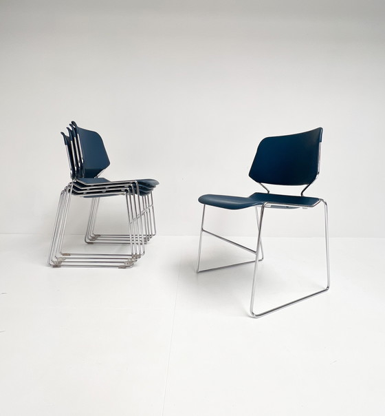 Image 1 of Set of 6 Matrix Krueger Chairs by Thomas Tolleson, 1970's