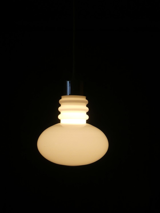 Image 1 of Hanglamp omhuld glas gloeilamp vorm jaren 70 UK1aeb