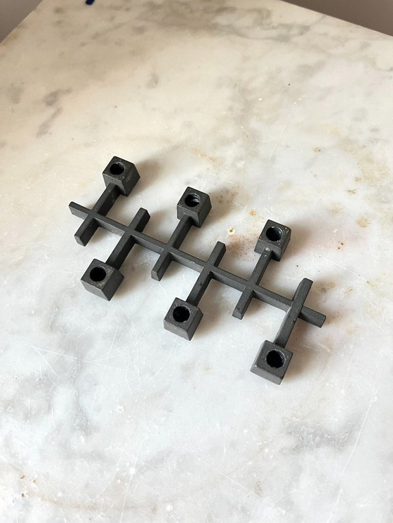 Image 1 of Vintage PARO Modular Candleholder by Jens Quistgaard – Danish Brutalist Cast Metal, 1970s