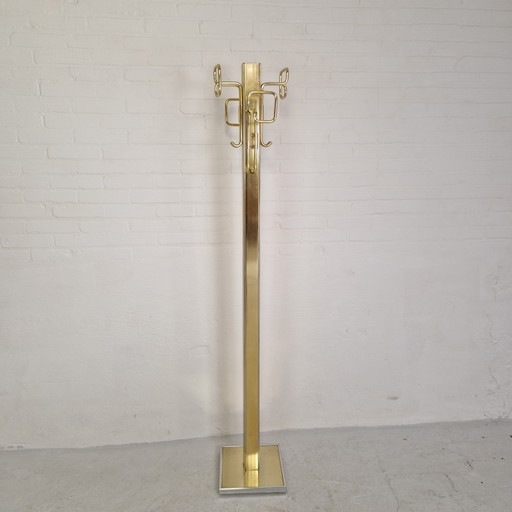 Porte-manteau doré/bronze de style Hollywood Regency