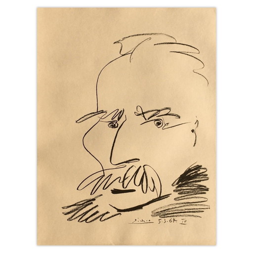 Pablo Picasso Lithographie Porträt De Marcel Cachin 1964 – lithos zeefdrukken, Paper (photo 2 of 5)