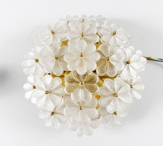 Image 1 of Grande lampada da parete/apparecchio da parete floreale di Ernst Palme, 1960