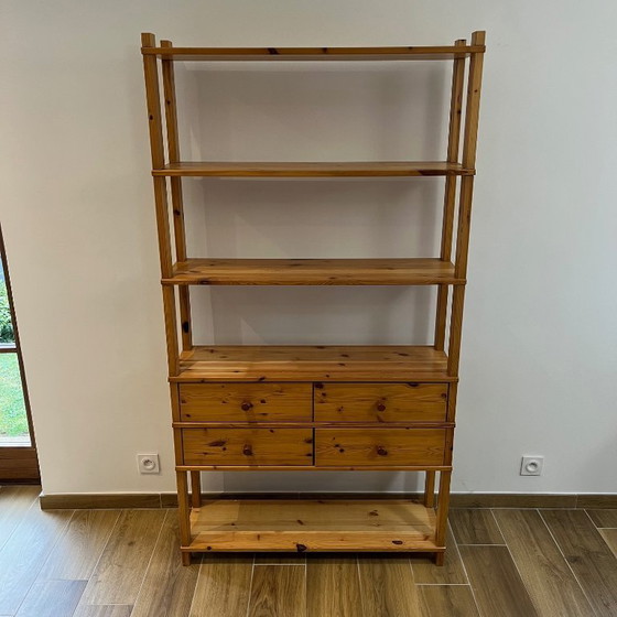 Image 1 of Grande scaffale/libreria in pino degli anni '80/'90